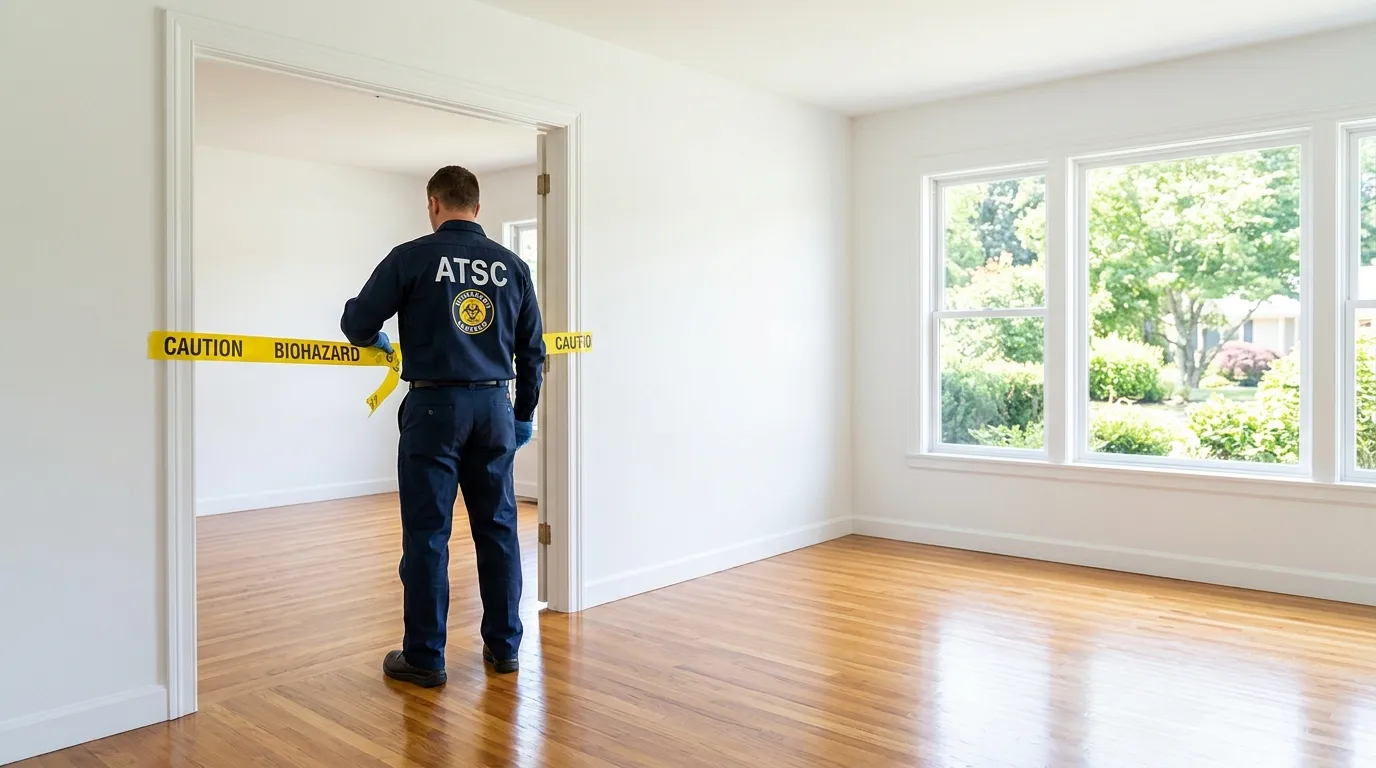 Certified biohazard cleanup crew performing Trauma Scene Cleanup in East Chicago